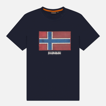 Мужская футболка Napapijri Flag Tiki, цвет синий, размер XXL