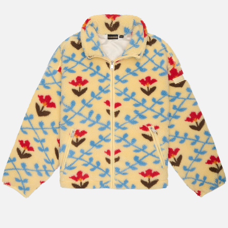 Женская флисовая куртка Napapijri T-Shima All Over Print, цвет бежевый, размер XS