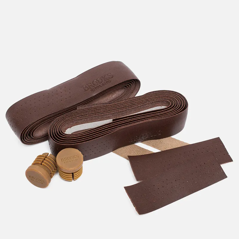 Brooks England Обмотка на руль для велосипеда Perforated Leather With Cork Plugs