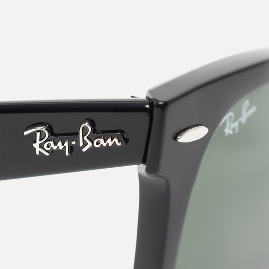 Солнцезащитные очки Ray-Ban Original Wayfarer Classic Polished Black/Black/Polarized Green Classic G-15