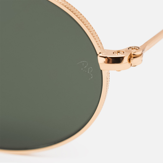 Солнцезащитные очки Ray-Ban Oval Flat Lenses Polished Gold/Green Classic G-15
