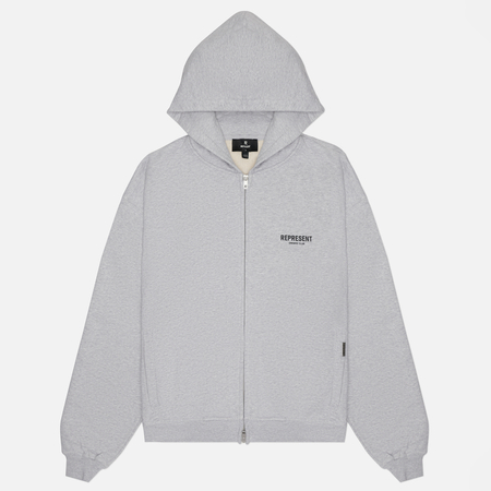 Мужская толстовка REPRESENT Represent Owners Club Zip Oversized Hoodie, цвет серый
