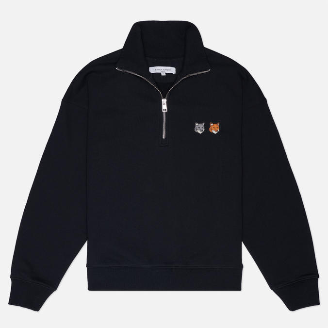 Мужская толстовка Maison Kitsune Double Fox Head Half-Zip Comfort