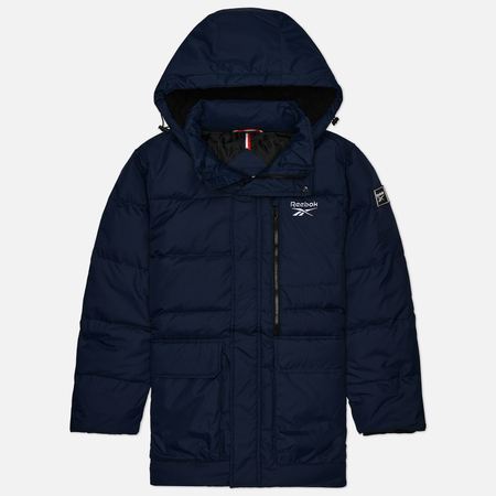 Мужская куртка парка Reebok Down Puffer Hooded, цвет синий, размер XXL