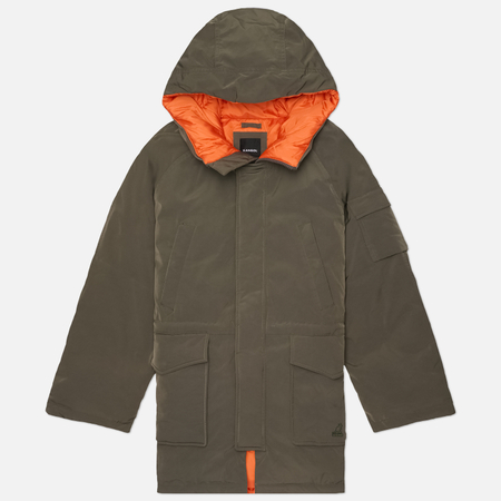 Мужская куртка парка Kangol Retrocore N3B Down, цвет оливковый, размер L