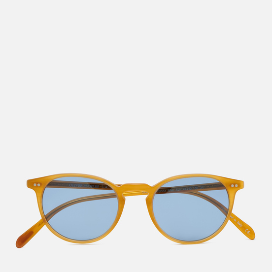 Солнцезащитные очки Oliver Peoples Riley Sun Semi Matte Amber Tortoise/Cobalto
