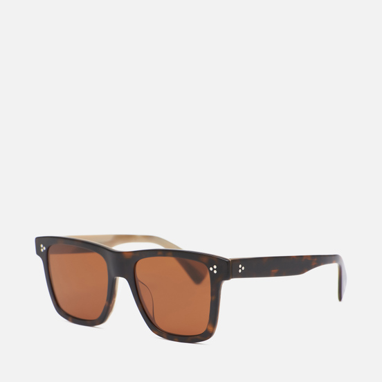 Солнцезащитные очки Oliver Peoples Casian Horn/Brown