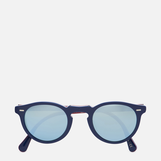 Солнцезащитные очки Oliver Peoples Gregory Peck 1962 Navy Blue/White/Burgundy/Navy/Silver Mirror