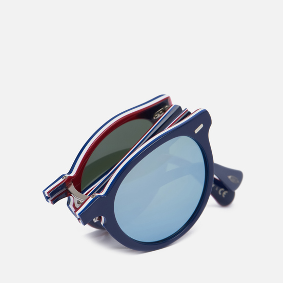Солнцезащитные очки Oliver Peoples Gregory Peck 1962 Navy Blue/White/Burgundy/Navy/Silver Mirror