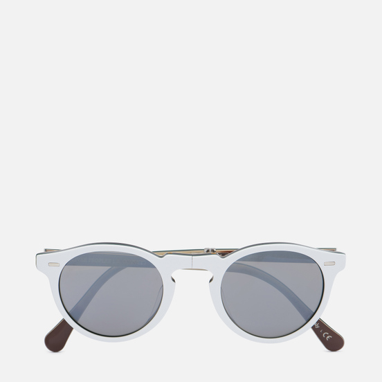 Солнцезащитные очки Oliver Peoples Gregory Peck 1962 White/Green/Black/Ivory/Brown/Dark Grey Silver Mirror
