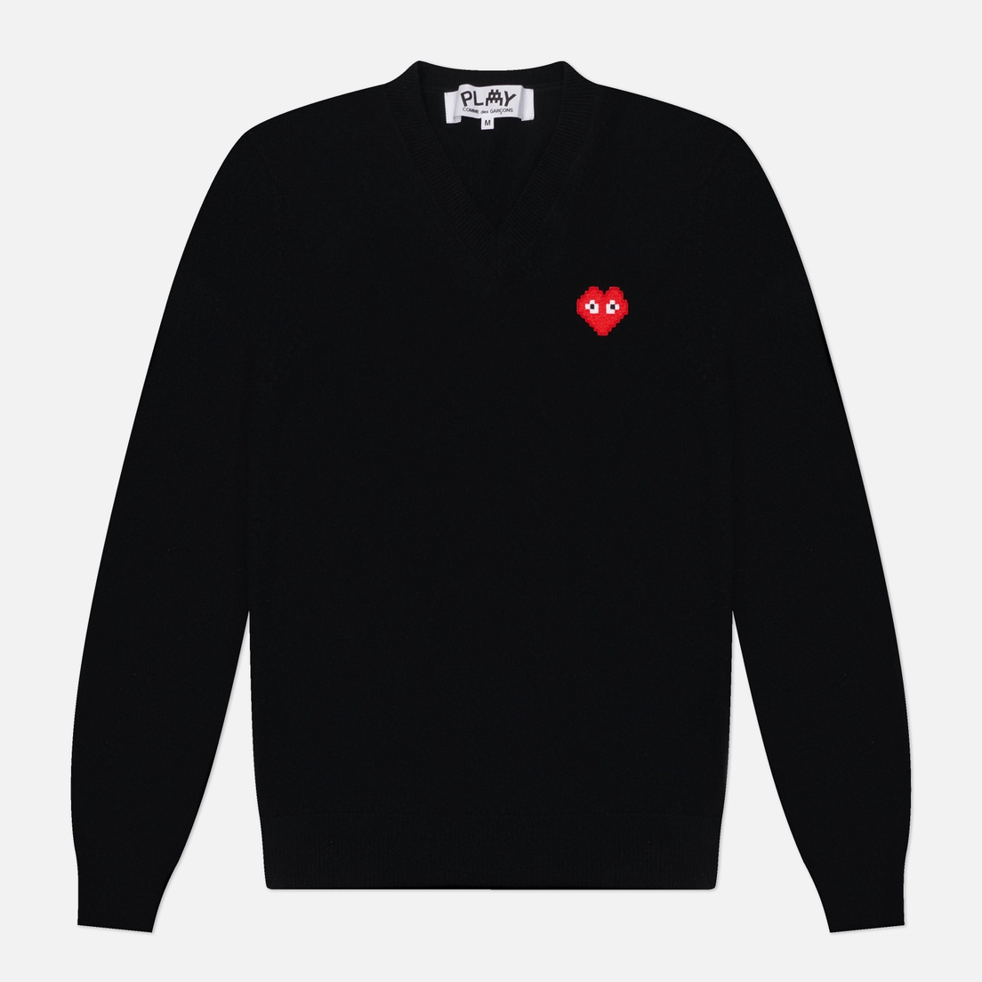 Comme des Garcons Play Мужской свитер x Invader Heart V-Neck