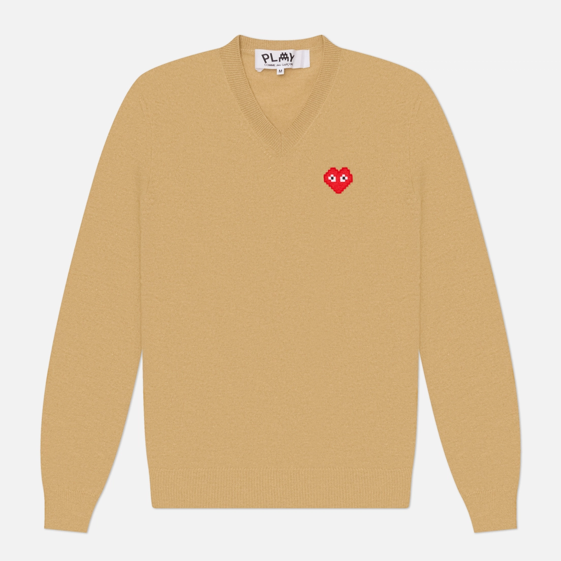 Comme des Garcons Play Мужской свитер x Invader Heart V-Neck