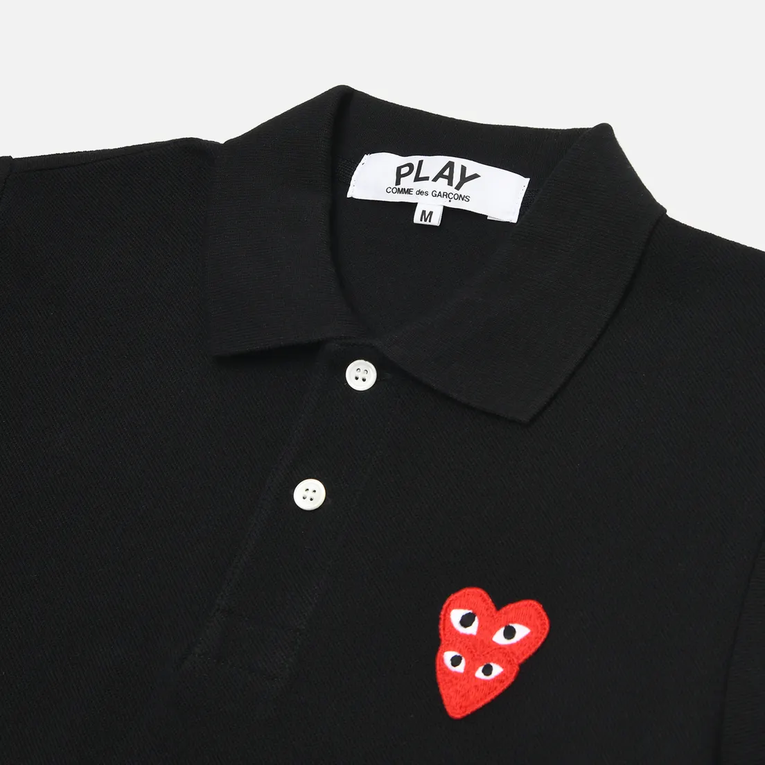 Comme des Garcons Play Мужское поло Double Red Heart