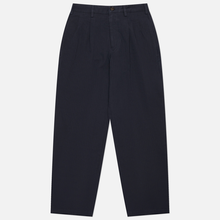 Мужские брюки NOAH Double-Pleat Herringbone, цвет синий, размер 30