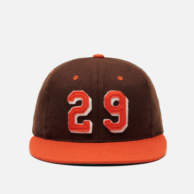 Кепка Ebbets Field Flannels Satchel Paige 1952 Signature Series, цвет коричневый