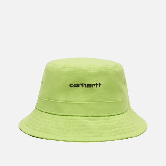 Панама Carhartt WIP Script Bucket 7.7 Oz Lime/Black