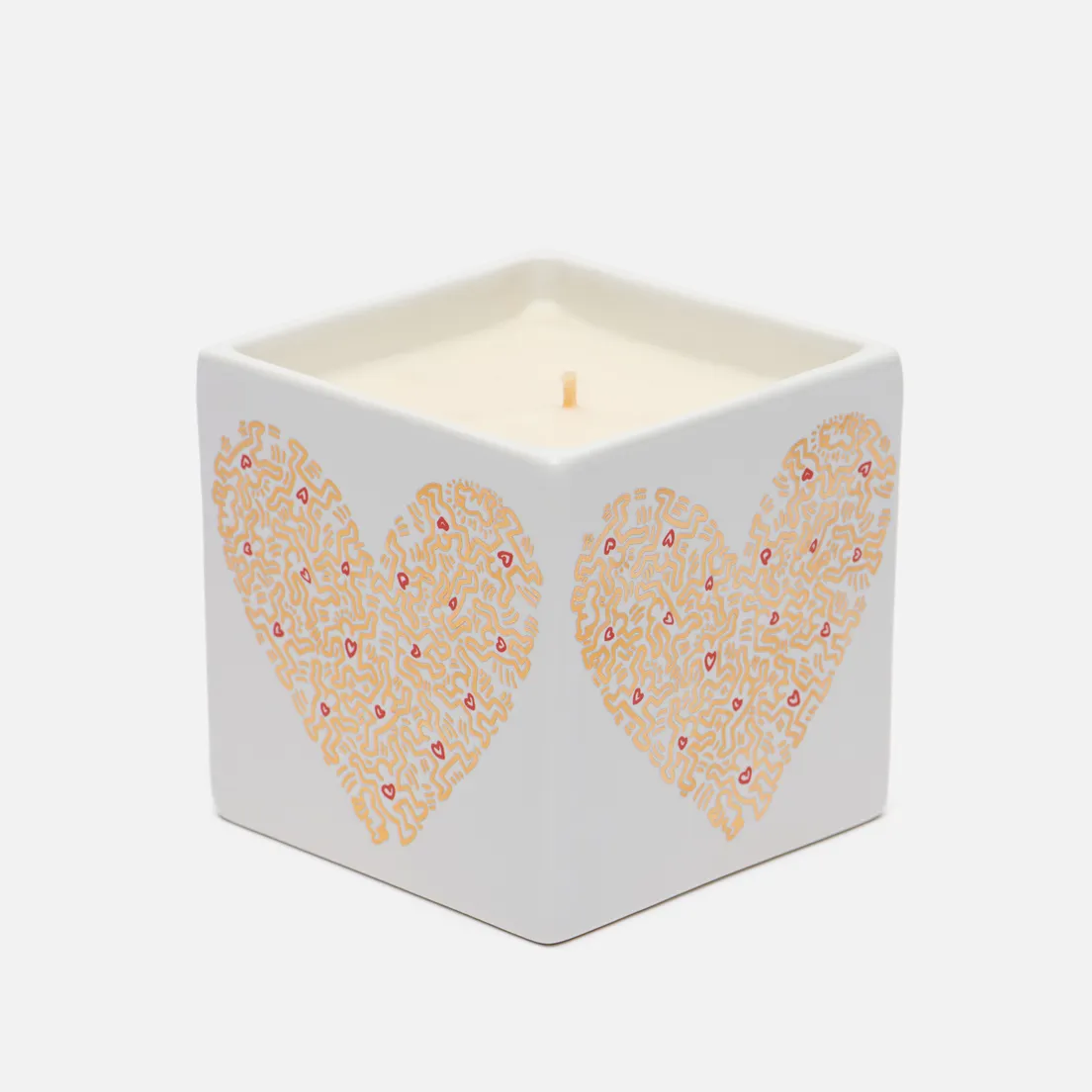 Ligne Blanche Ароматическая свеча Keith Haring Gold Pattern Heart