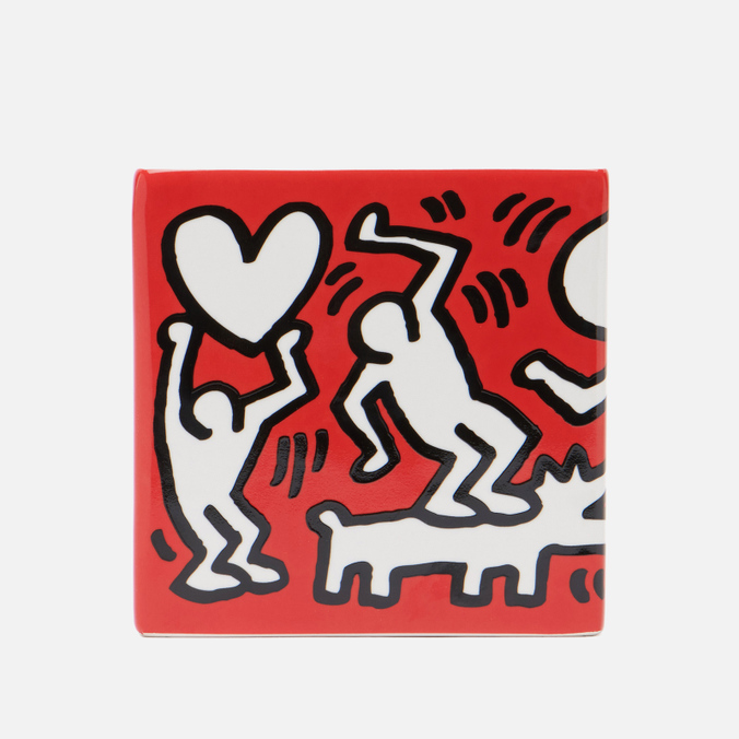 Ligne Blanche Keith Haring White On Red