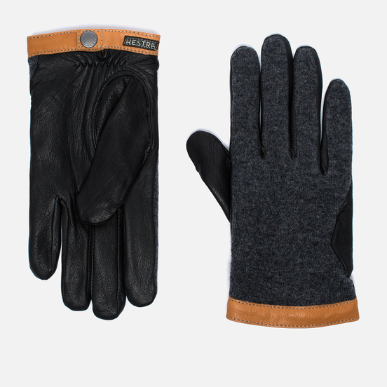 Мужские перчатки Hestra Deerskin Wool Tricot Grey