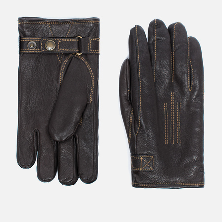 Мужские перчатки Hestra Deerskin Lambsfur Lined Dark Brown