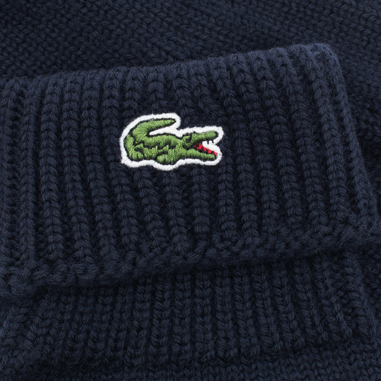 Перчатки Lacoste Green Croc Wool Navy