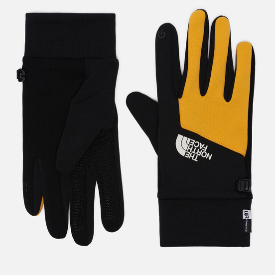 yellow north face gloves