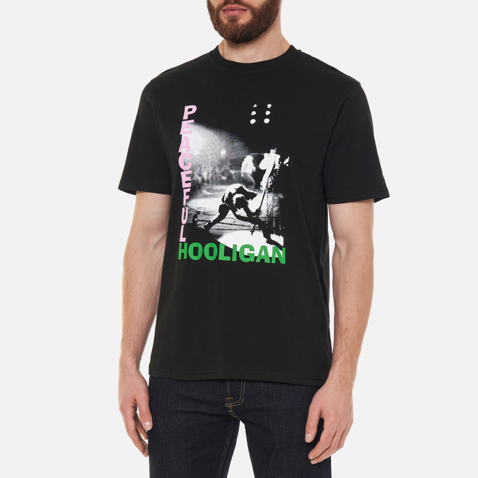Мужская футболка Peaceful Hooligan, цвет чёрный, размер S PHAW21PRTTEE03-BLK Calling - фото 4