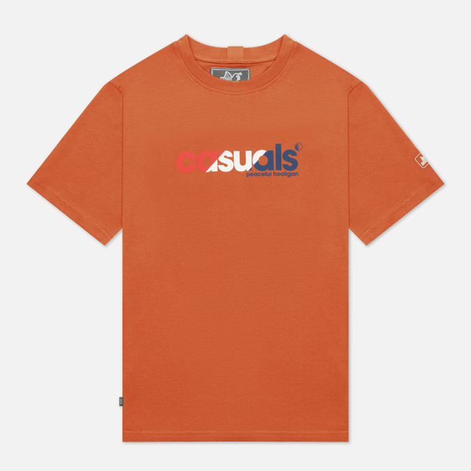 Мужская футболка Peaceful Hooligan, цвет оранжевый, размер S PHAW21PRTTEE05-BOM Casuals RWB - фото 1