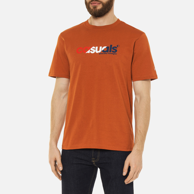 Мужская футболка Peaceful Hooligan, цвет оранжевый, размер S PHAW21PRTTEE05-BOM Casuals RWB - фото 3