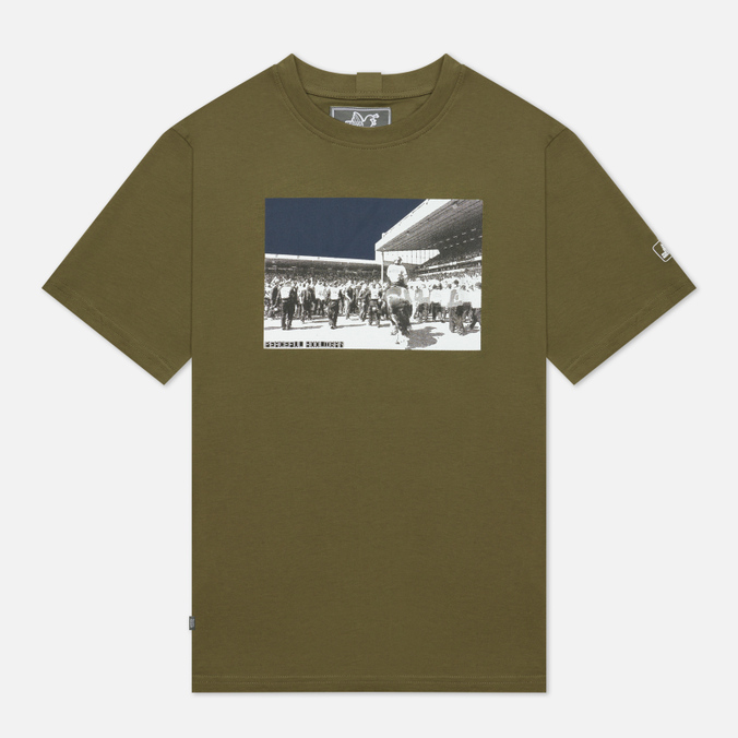 Мужская футболка Peaceful Hooligan, цвет оливковый, размер M PHAW21PRTTEE07-KHI Crowd - фото 1