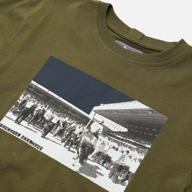 Мужская футболка Peaceful Hooligan, цвет оливковый, размер M PHAW21PRTTEE07-KHI Crowd - фото 2