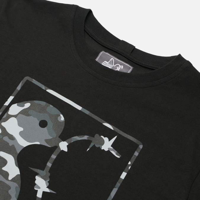 Мужская футболка Peaceful Hooligan, цвет чёрный, размер XL PHAW21PRTTEE08-BLK Framed Camo - фото 2