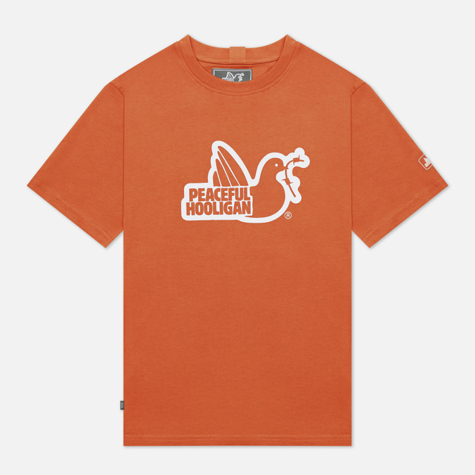 Мужская футболка Peaceful Hooligan, цвет оранжевый, размер XXL PHAW21PRTTEE10-BOM Outline Dove - фото 1