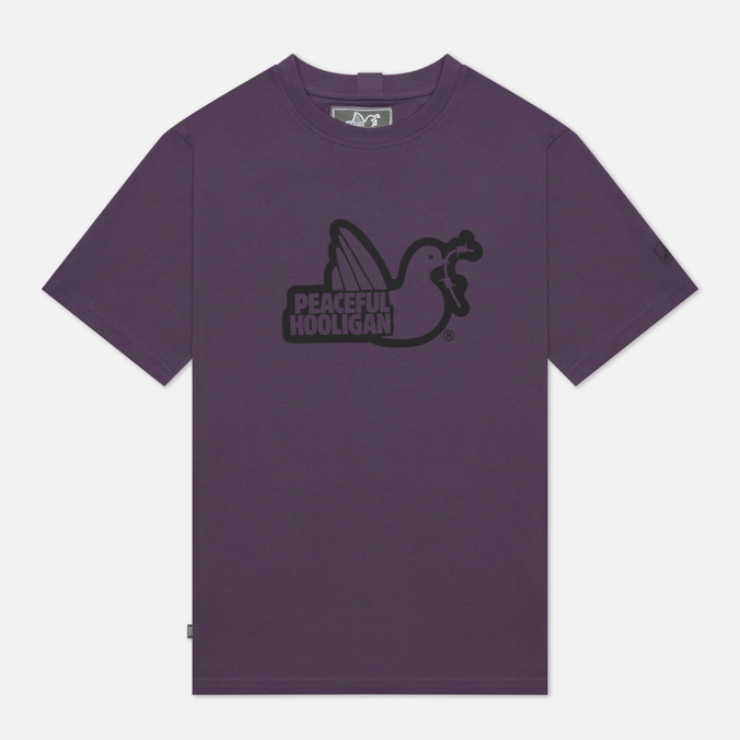 Мужская футболка Peaceful Hooligan, цвет фиолетовый, размер L PHAW21PRTTEE10-NST Outline Dove - фото 1