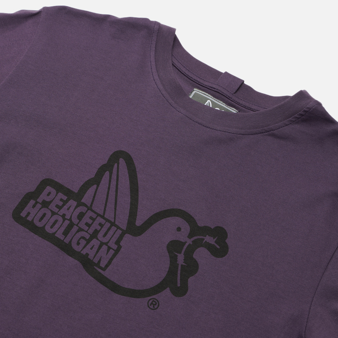 Мужская футболка Peaceful Hooligan, цвет фиолетовый, размер L PHAW21PRTTEE10-NST Outline Dove - фото 2
