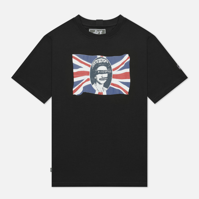 Мужская футболка Peaceful Hooligan, цвет чёрный, размер L PHAW21PRTTEE11-BLK Queen - фото 1