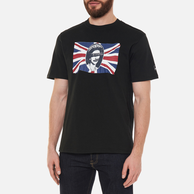 Мужская футболка Peaceful Hooligan, цвет чёрный, размер L PHAW21PRTTEE11-BLK Queen - фото 4