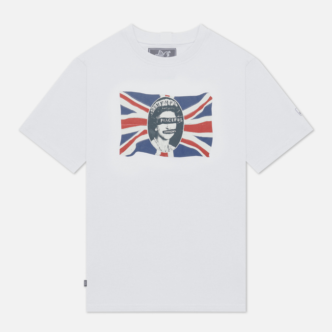 Мужская футболка Peaceful Hooligan, цвет белый, размер L PHAW21PRTTEE11-WHT Queen - фото 1