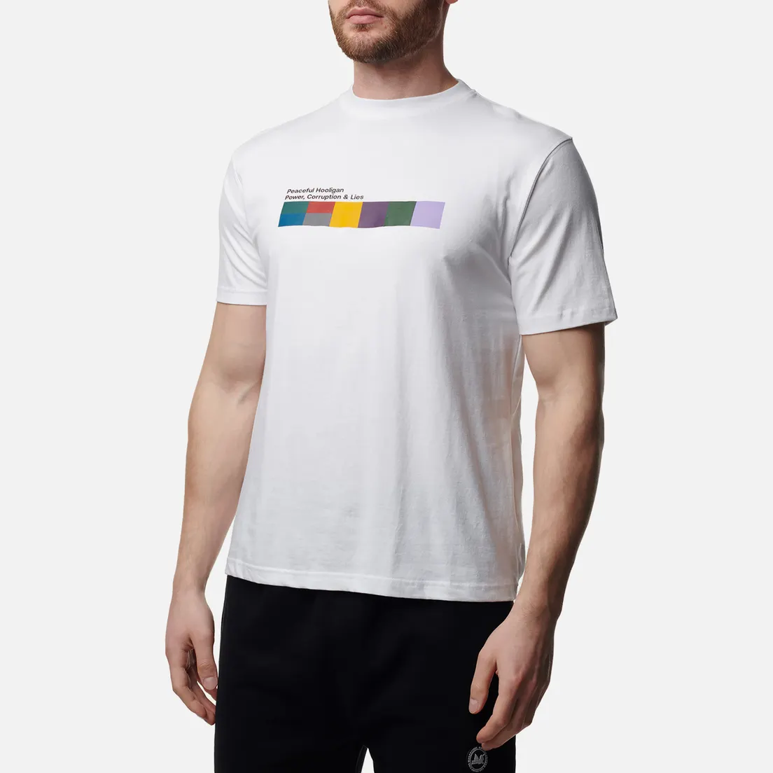 Peaceful Hooligan Мужская футболка Power Corruption Lies