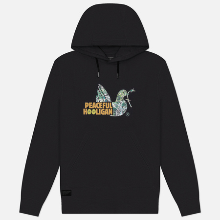 Мужская толстовка Peaceful Hooligan Roses Hoodie, цвет чёрный, размер XXXL