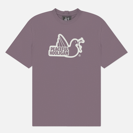 Мужская футболка Peaceful Hooligan Outline, цвет фиолетовый, размер L