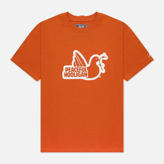 Мужская футболка Peaceful Hooligan, цвет оранжевый, размер XL PHS22TEEPRT91-ORG Outline Dove - фото 1