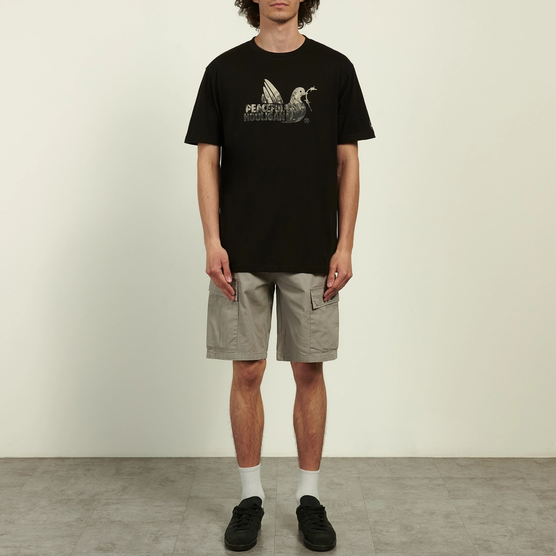 Мужская футболка Peaceful Hooligan Pyro Dove, PHS26PRINTTEE14-BLK