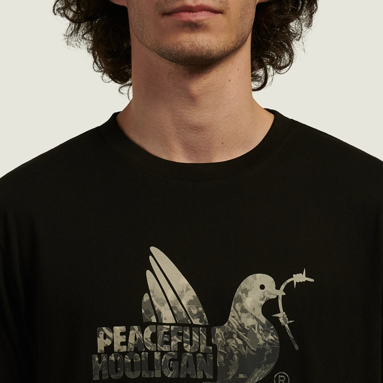 Мужская футболка Peaceful Hooligan Pyro Dove, PHS26PRINTTEE14-BLK