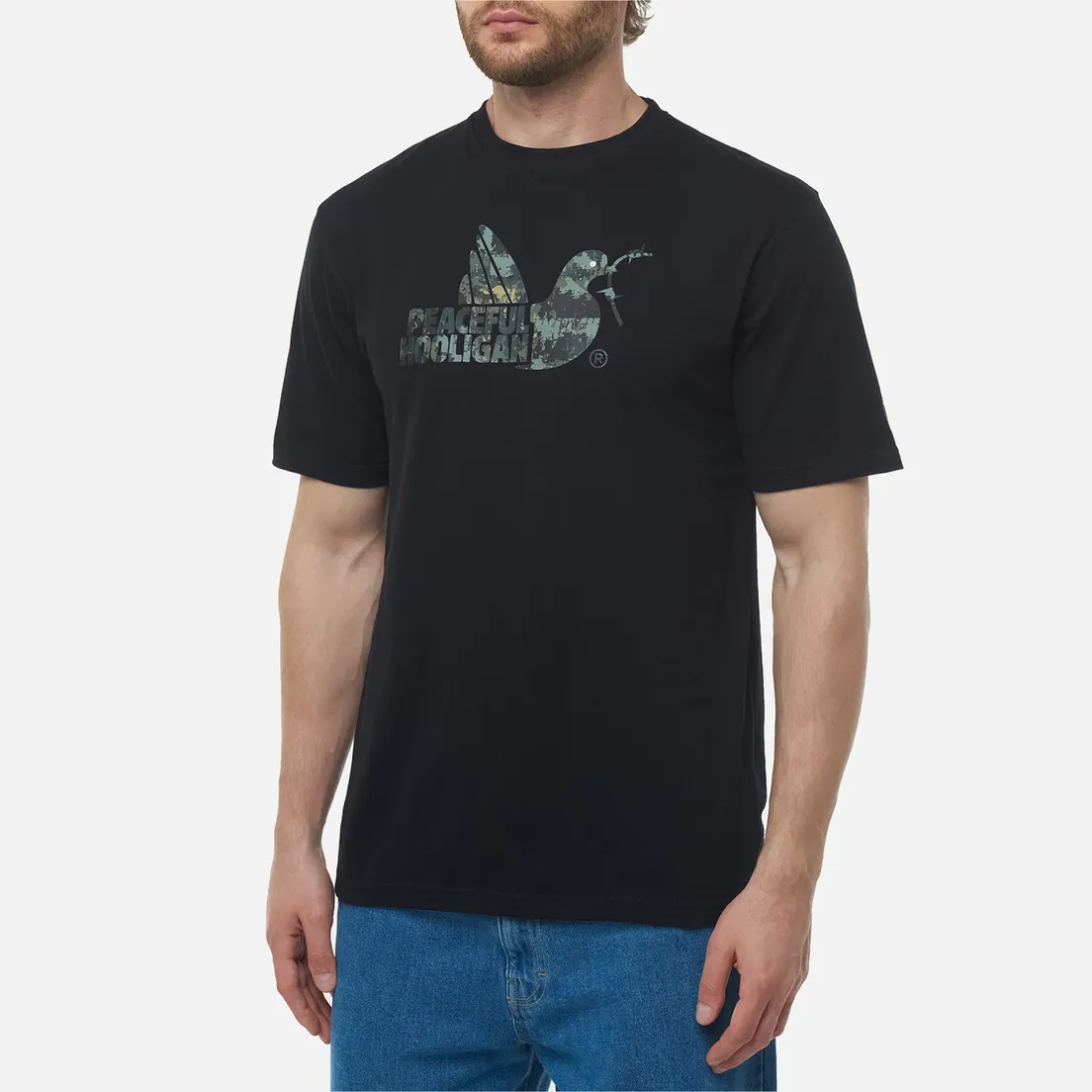 Peaceful Hooligan Мужская футболка Camo Dove