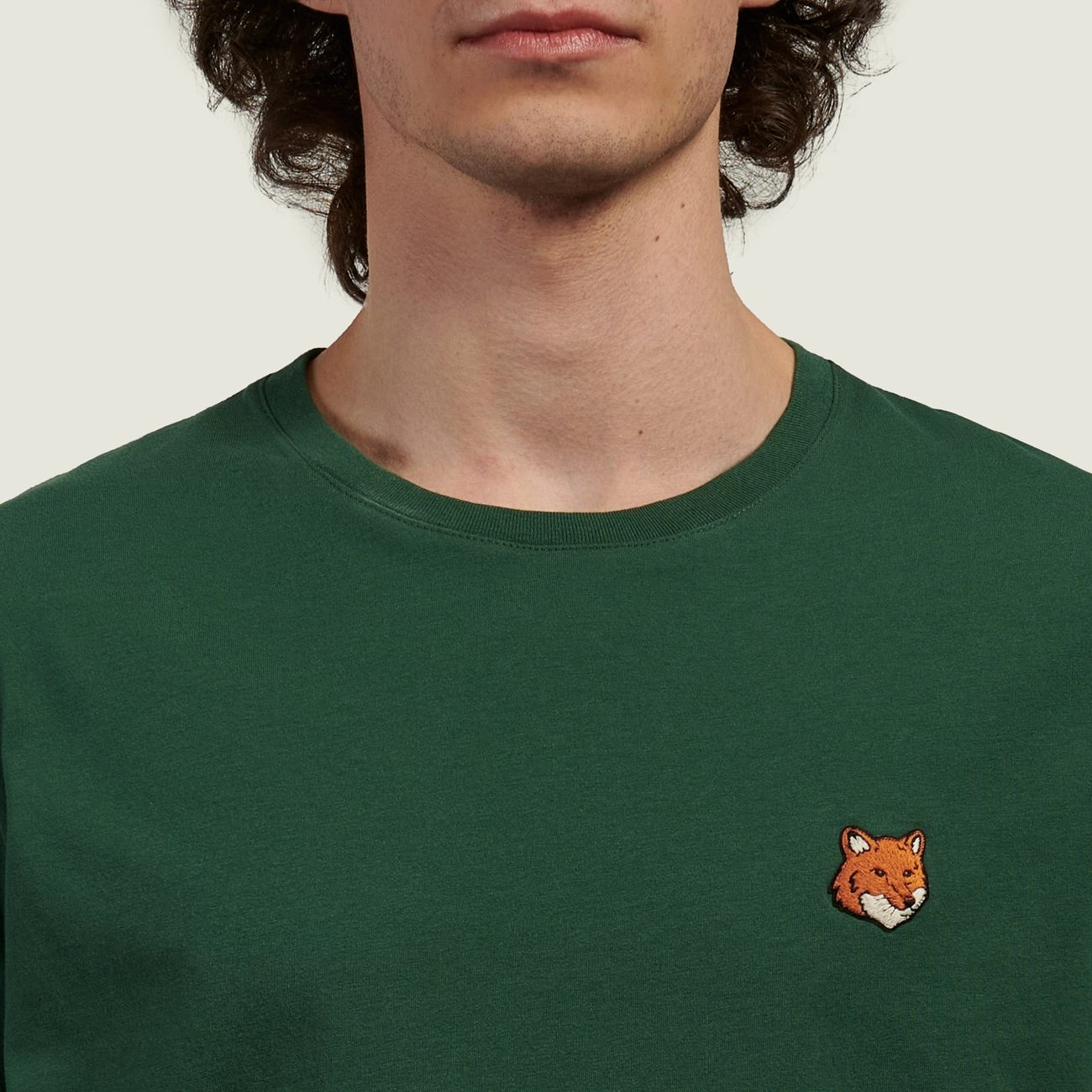 Мужская футболка Maison Kitsune Fox Head Regular, PM00107KJ7026-P399