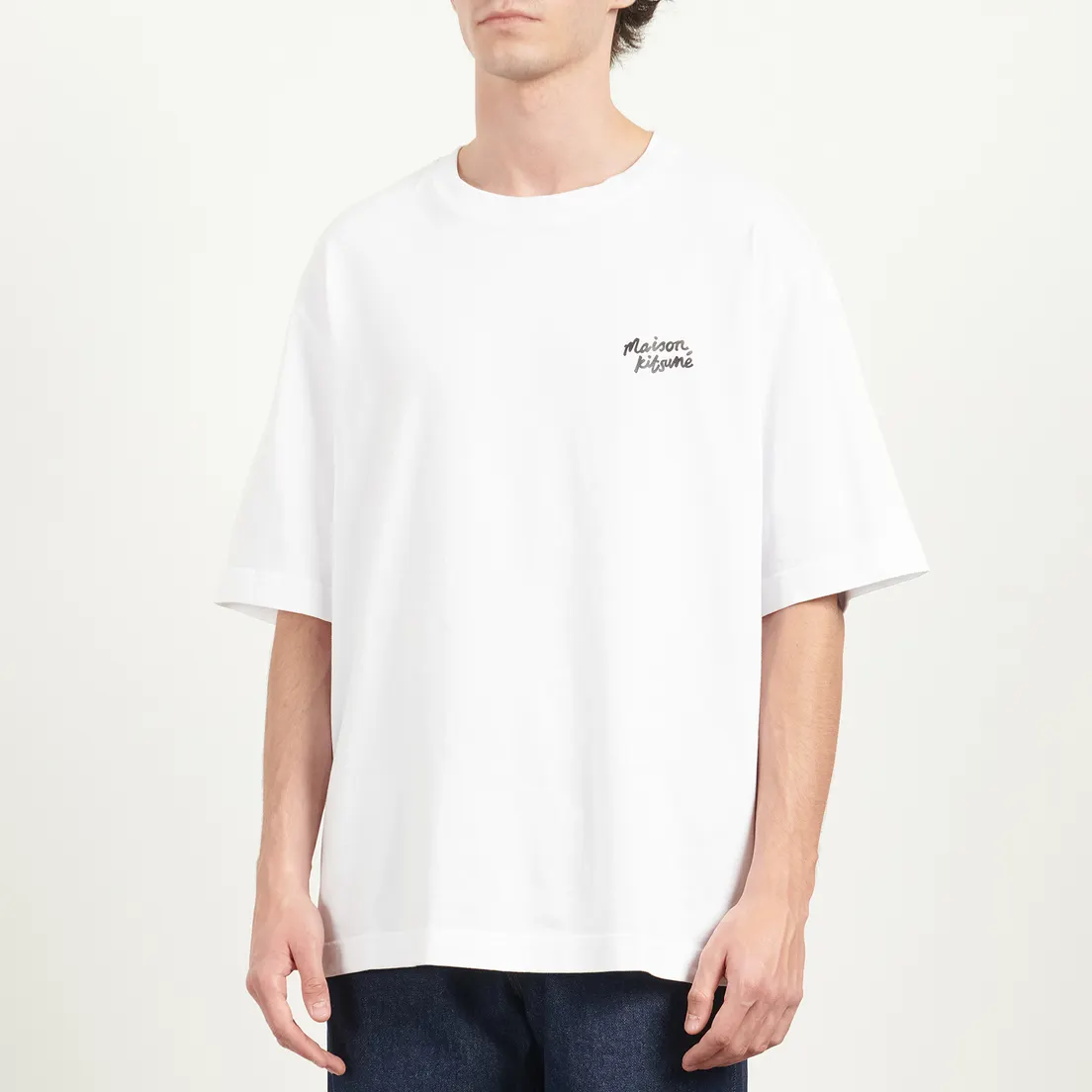 Maison Kitsune Мужская футболка Handwriting Oversize