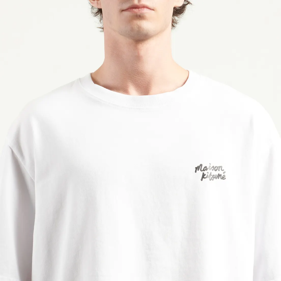 Maison Kitsune Мужская футболка Handwriting Oversize