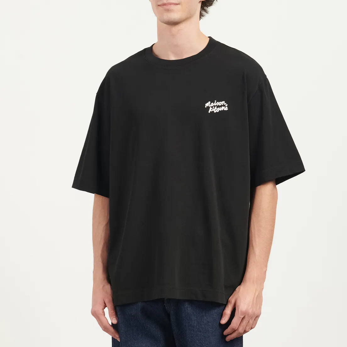 Maison Kitsune Мужская футболка Handwriting Oversize