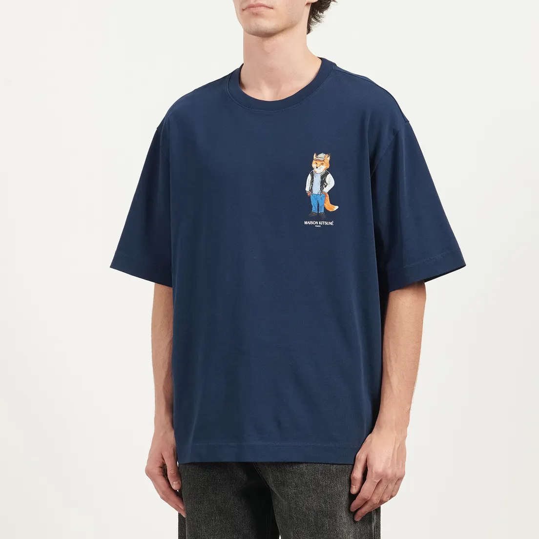 Maison Kitsune Мужская футболка Dressed Fox Oversize